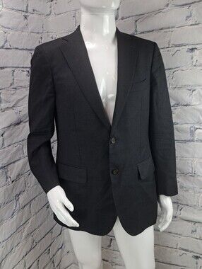 Suitsupply Men's Slim Blazer Sport Coat Jacket Charcoal Gray Working Cuffs 42R
